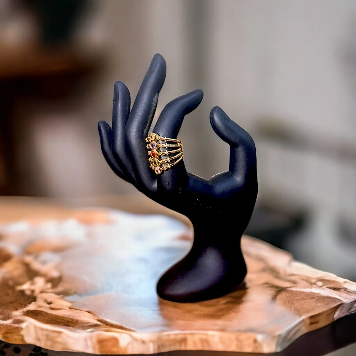 Radiant Revival: Resplendent Tribute to Victorian Elegance - Antique-Inspired Golden Ring