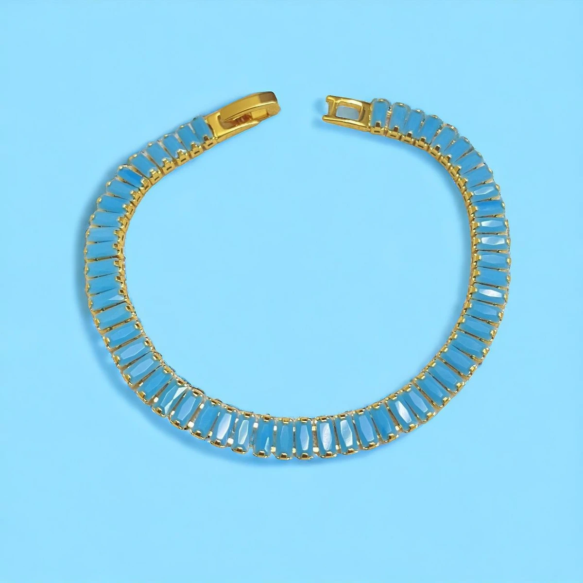 Turquoise Tranquility: Embrace the Serene Beauty of Nature with Our Exquisite Turquoise Bracelet, a Captivating Tribute to Calmness and Elegance
