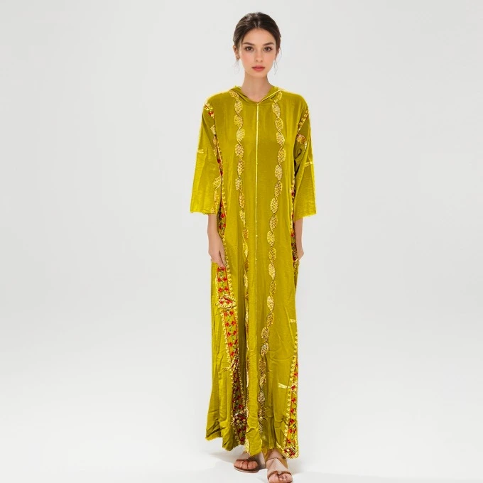 Ornate Embroidered Long Dress: Graceful Elegance & Style